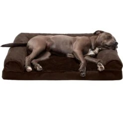 FurHaven Plush & Suede Convolute Orthopedic Bolster Cat & Dog Bed With Removable Cover & Liner -Pet Dog Supply Store 250981 PT3. AC SS1800 V1701932596