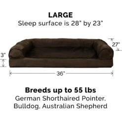 FurHaven Plush & Suede Convolute Orthopedic Bolster Cat & Dog Bed With Removable Cover & Liner -Pet Dog Supply Store 250981 PT8. AC SS1800 V1701932595