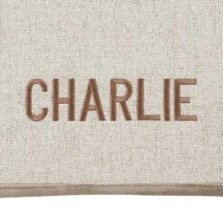 Frisco Faux Linen Personalized Dog & Cat Blanket, Beige, Large -Pet Dog Supply Store 252621 PT4. AC SS1800 V1604701616