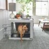 Frisco Double Door Furniture Style Dog Crate, White -Pet Dog Supply Store 253029 MAIN. AC SS1800 V1617644289