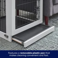 Frisco Double Door Furniture Style Dog Crate, White -Pet Dog Supply Store 253029 PT4. AC SS1800 V1617644245