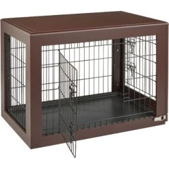 Frisco Double Door Furniture Style Dog Crate, Brown -Pet Dog Supply Store 253033 PT5. AC SS1800 V1617037698