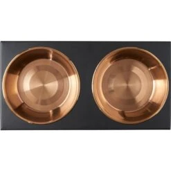 Frisco Copper Stainless Steel Elevated Foldable Double Dog & Cat Bowls -Pet Dog Supply Store 253060 PT4. AC SS1800 V1616595727