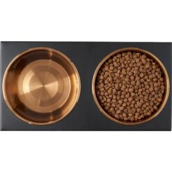 Frisco Copper Stainless Steel Elevated Foldable Double Dog & Cat Bowls -Pet Dog Supply Store 253060 PT5. AC SS1800 V1616595415