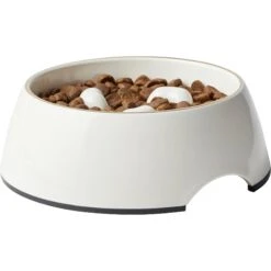 Frisco Melamine Slow Feed Dog & Cat Bowl With Gold Trim -Pet Dog Supply Store 253066 PT3. AC SS1800 V1616597851
