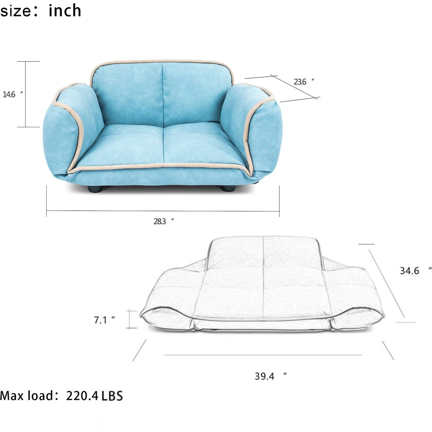 K1 Pet Design Stark Sofa Dog Bed 6 K1 Pet Design Stark Sofa Dog Bed - Image 4