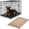 Frisco Heavy Duty Fold & Carry Double Door Collapsible Wire Dog Crate & Frisco Micro Terry Dog Crate Mat -Pet Dog Supply Store 255531 MAIN. AC SS1800 V1604149312