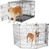 Frisco Heavy Duty Fold & Carry Double Door Collapsible Wire Dog Crate & Frisco Wire Dog & Small Pet Exercise Pen With Step-Through Door -Pet Dog Supply Store 255537 MAIN. AC SS1800 V1603646516
