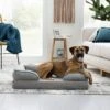 Brindle Orthopedic Bolster Dog & Cat Bed With Removable Cover -Pet Dog Supply Store 256164 MAIN. AC SS1800 V1602108974