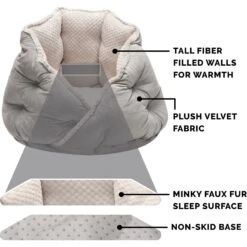 FurHaven Calming Hug Bolster Cat & Dog Bed -Pet Dog Supply Store 258978 PT4. AC SS1800 V1604109423