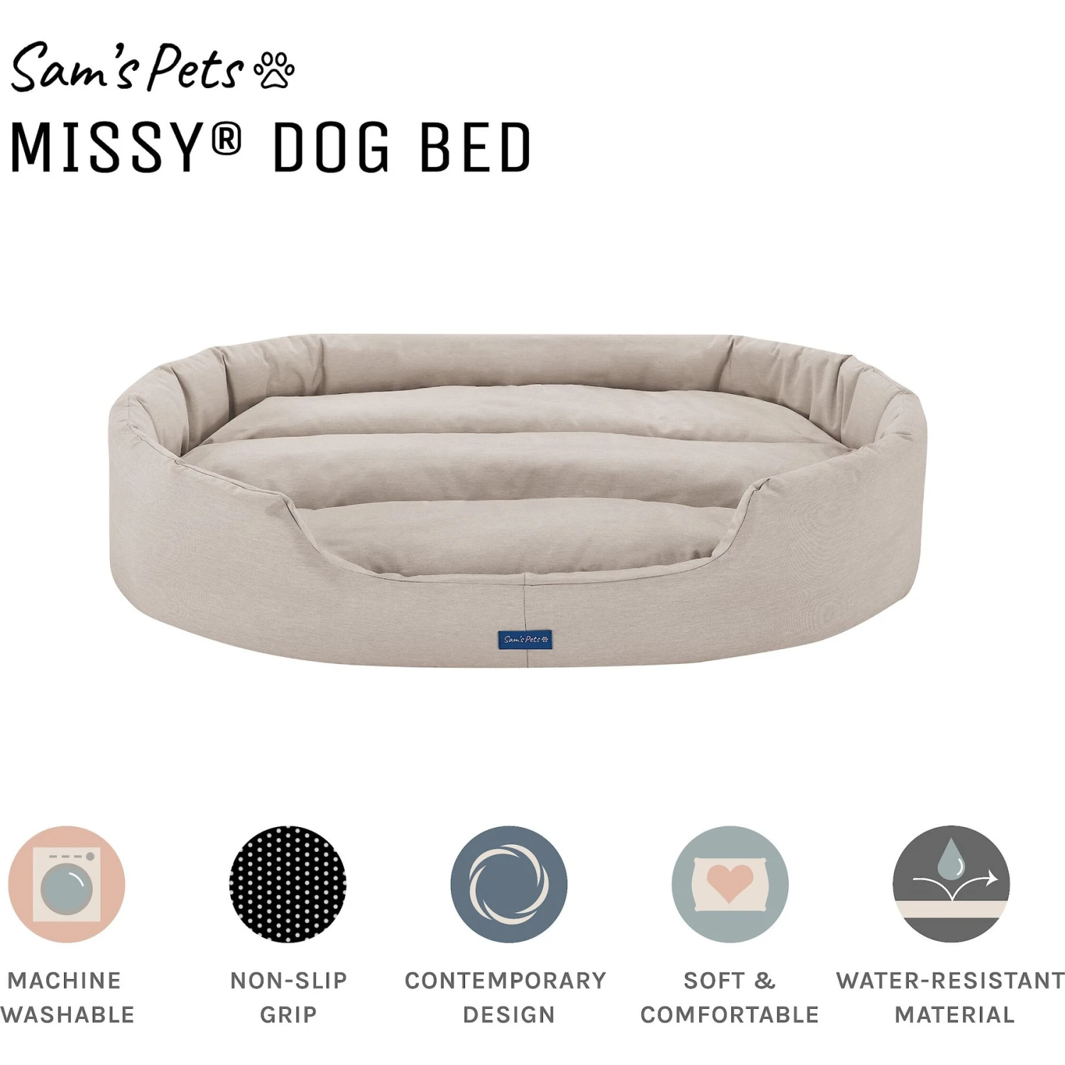 Sam's Pets Missy Round Dog Bed 5 Sam's Pets Missy Round Dog Bed - Image 3
