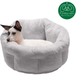 FurHaven Luxury Faux Fur Self-Warming Hi-Lo Donut Cat & Dog Bed -Pet Dog Supply Store 262932 PT3. AC SS1800 V1606783042