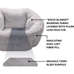 FurHaven Luxury Faux Fur Self-Warming Hi-Lo Donut Cat & Dog Bed -Pet Dog Supply Store 262932 PT5. AC SS1800 V1606806742