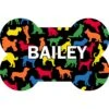 Bungalow Flooring Dog Bone Shaped Personalized Dog Placemat