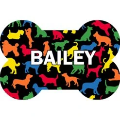 Bungalow Flooring Dog Bone Shaped Personalized Dog Placemat
