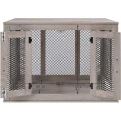 Unipaws Furniture Style Dog Crate, Weathered Gray -Pet Dog Supply Store 264632 PT2. AC SS1800 V1638228092