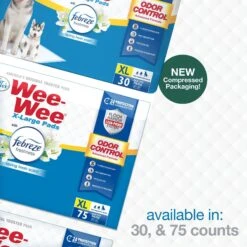 Four Paws Wee-Wee Odor Control X-Large Dog Pads With Febreze Freshness -Pet Dog Supply Store 266281 PT8. AC SS1800 V1685649232