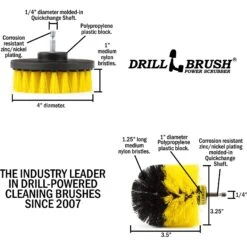 Drillbrush Power Scrubber 2-Piece Pet Hair Removal Kit, Medium Bristle Drill Brush -Pet Dog Supply Store 266443 PT4. AC SS1800 V1611700874