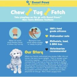 Sweet Paws Wearable Puppy Teether Stack Dog Chew Toy -Pet Dog Supply Store 271361 PT5. AC SS1800 V1621437762