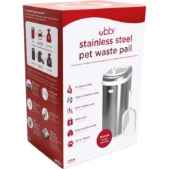 Ubbi® Ubbi Stainless Steel Dog & Cat Waste Pail 11 Ubbi® Ubbi Stainless Steel Dog & Cat Waste Pail -Pet Dog Supply Store 279122 PT3. AC SS1800 V1678371864