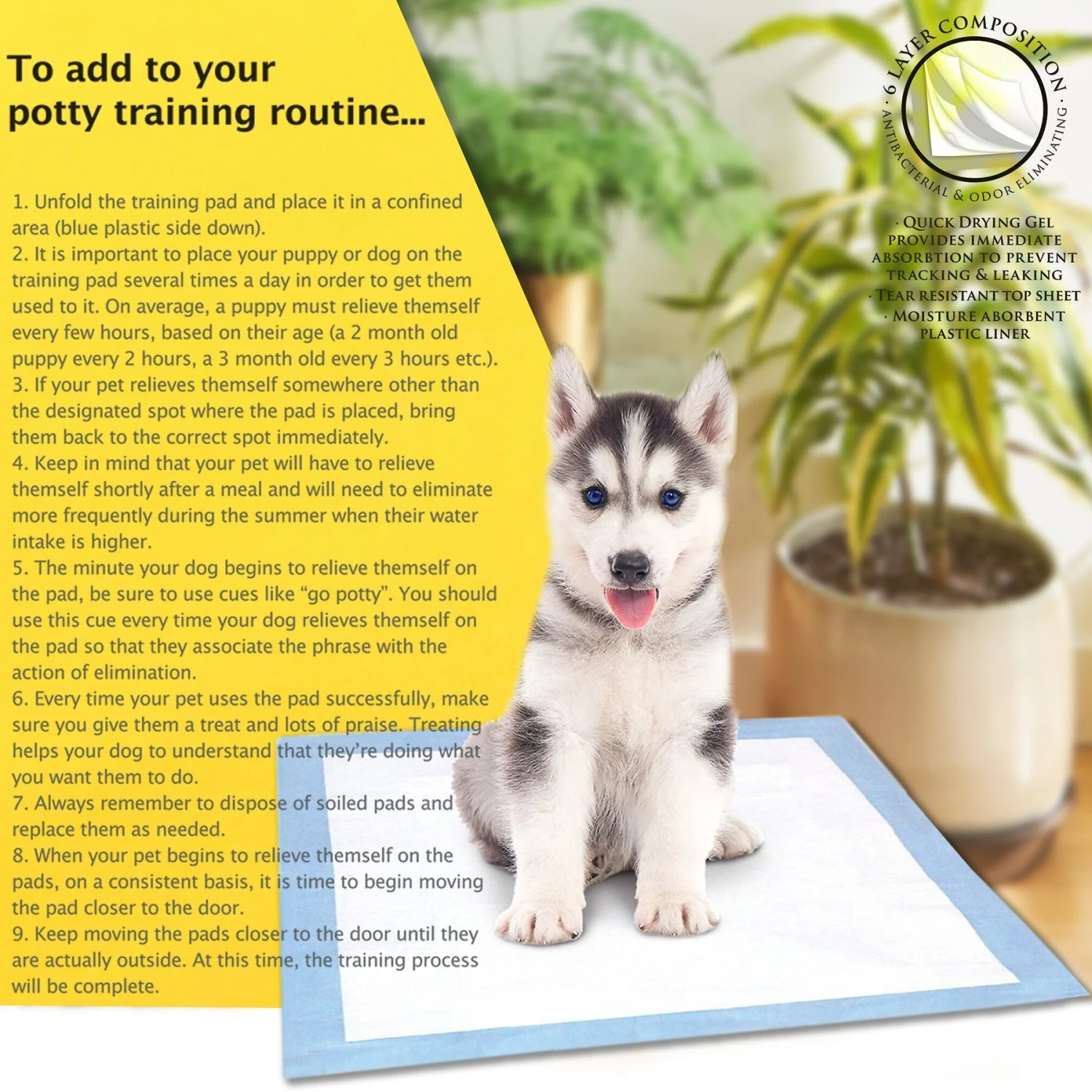 American Kennel Club AKC Ultra-Absorbent Fresh Cut Grass Scented Dog Training Pads, X-Large, 50 Count 7 American Kennel Club AKC Ultra-Absorbent Fresh Cut Grass Scented Dog Training Pads, X-Large, 50 Count - Image 5