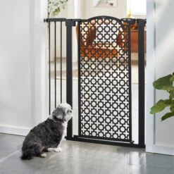 Frisco Metal Pattern Extra Tall Auto-close Dog Gate
