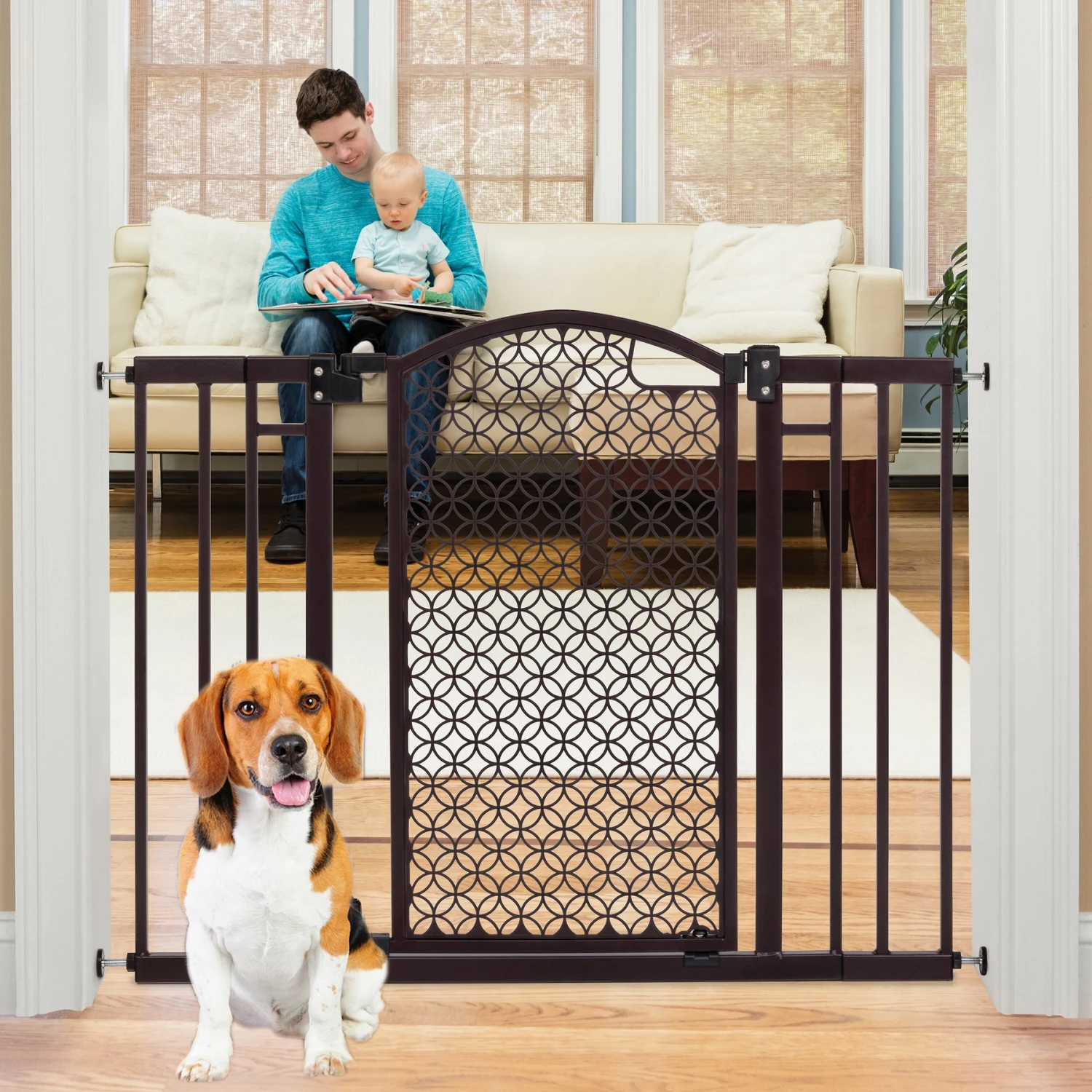 Summer Modern Home Decorative Walk-Thru Dog Gate 3 Summer Modern Home Decorative Walk-Thru Dog Gate