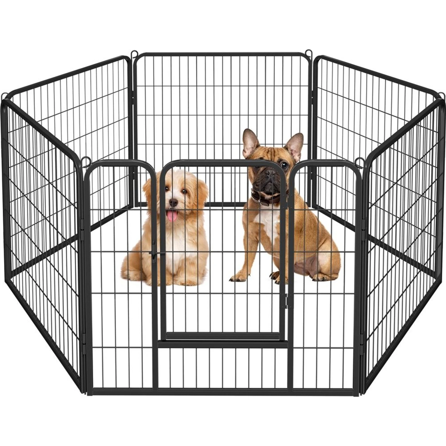Yaheetech Heavy Duty Wire Dog & Cat Playpen, Black 4 Yaheetech Heavy Duty Wire Dog & Cat Playpen, Black - Image 2