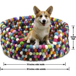 Durkha Premium Felt Bolster Dog Bed -Pet Dog Supply Store 296489 PT3. AC SS1800 V1633639879