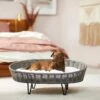 Frisco Elevated Rectangle Wicker Dog & Cat Bed With Eyelash Faux Fur Cushion -Pet Dog Supply Store 296679 MAIN. AC SS1800 V1633727657