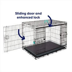 Frisco Heavy Duty Enhanced Lock Sliding Double Door Fold & Carry Wire Dog Crate & Mat Kit -Pet Dog Supply Store 297461 PT3. AC SS1800 V1633114897