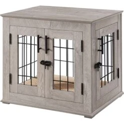 Unipaws Wooden Wire Dog Crate Furniture End Table -Pet Dog Supply Store 299112 PT2. AC SS1800 V1664533951