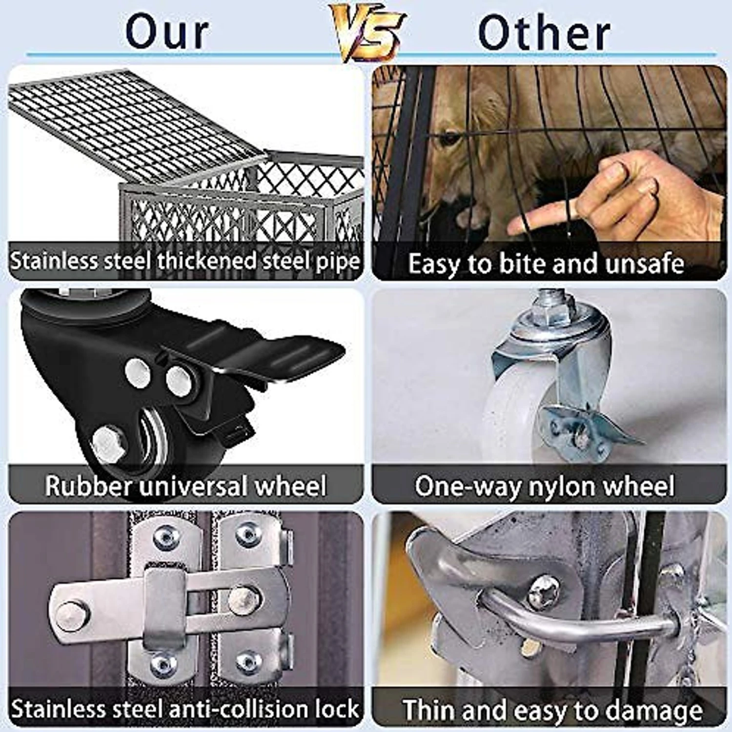 SMONTER Heavy Duty Dog Crate 8 SMONTER Heavy Duty Dog Crate - Image 6