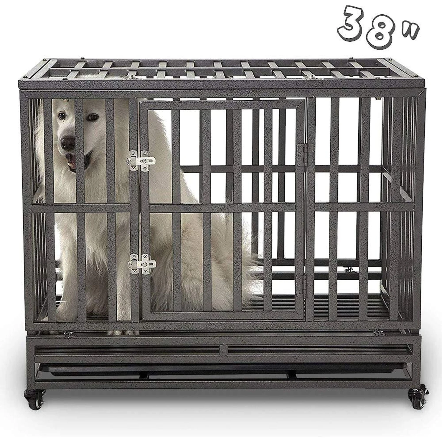 SMONTER Heavy Duty Strong Metal I Shape Dog Crate 5 SMONTER Heavy Duty Strong Metal I Shape Dog Crate - Image 3
