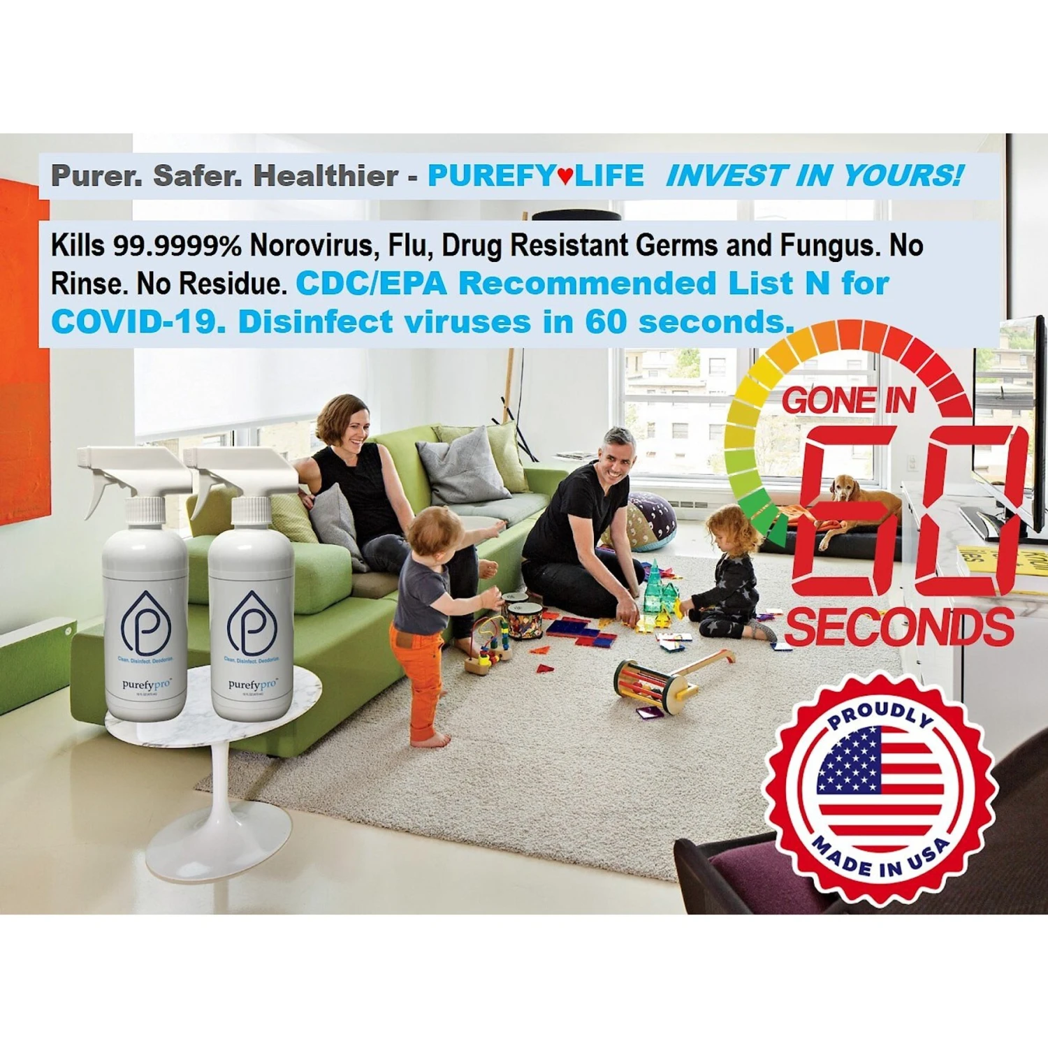 Purefy Pro Disinfectant Spray 4 Purefy Pro Disinfectant Spray - Image 2