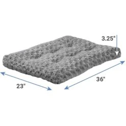 MidWest ICrate Fold & Carry Single Door Collapsible Wire Dog Crate & MidWest Quiet Time Ombre Swirl Dog Crate Mat -Pet Dog Supply Store 302930 PT6. AC SS1800 V1623067358