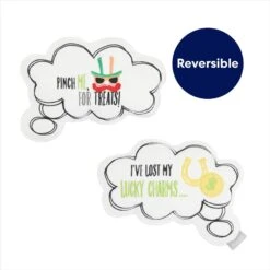 Frisco St. Patrick's Thought Bubble Reversible Plush Squeaky Dog Toy -Pet Dog Supply Store 303134 PT2. AC SS1800 V1703016817