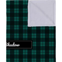 Frisco Personalized Plaid Soft Fleece Cat & Dog Blanket, 30" X 40" -Pet Dog Supply Store 303999 PT2. AC SS1800 V1637609803