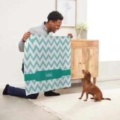 Frisco Personalized Subtle Chevron Soft Fleece Cat & Dog Blanket, 30" X 40" 13 Frisco Personalized Subtle Chevron Soft Fleece Cat & Dog Blanket, 30" X 40" -Pet Dog Supply Store 304003 PT5. AC SS1800 V1637610297