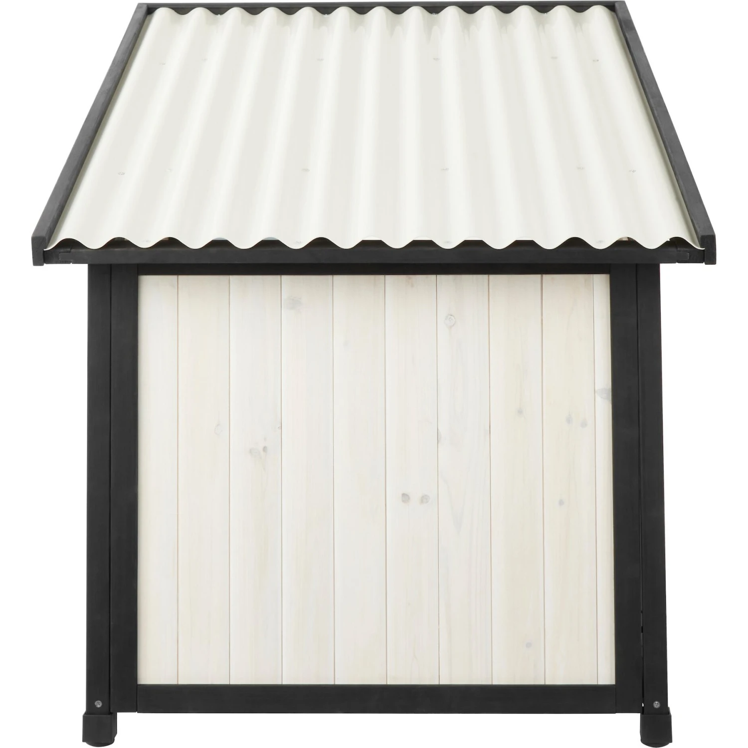 Frisco Modern Wooden Outdoor Dog House, White 5 Frisco Modern Wooden Outdoor Dog House, White - Image 3