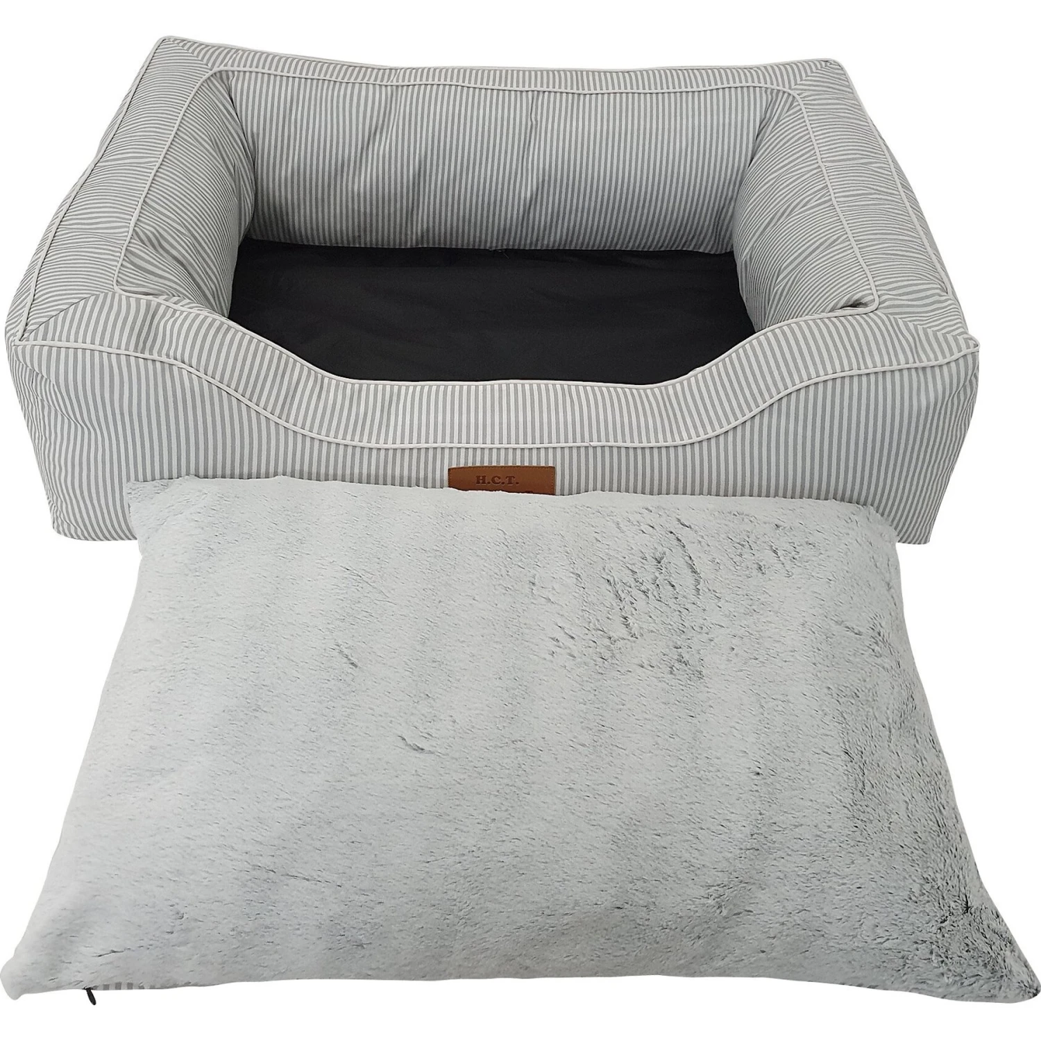 HappyCare Textiles Rectangle Bolster Cat & Dog Bed 5 HappyCare Textiles Rectangle Bolster Cat & Dog Bed - Image 3