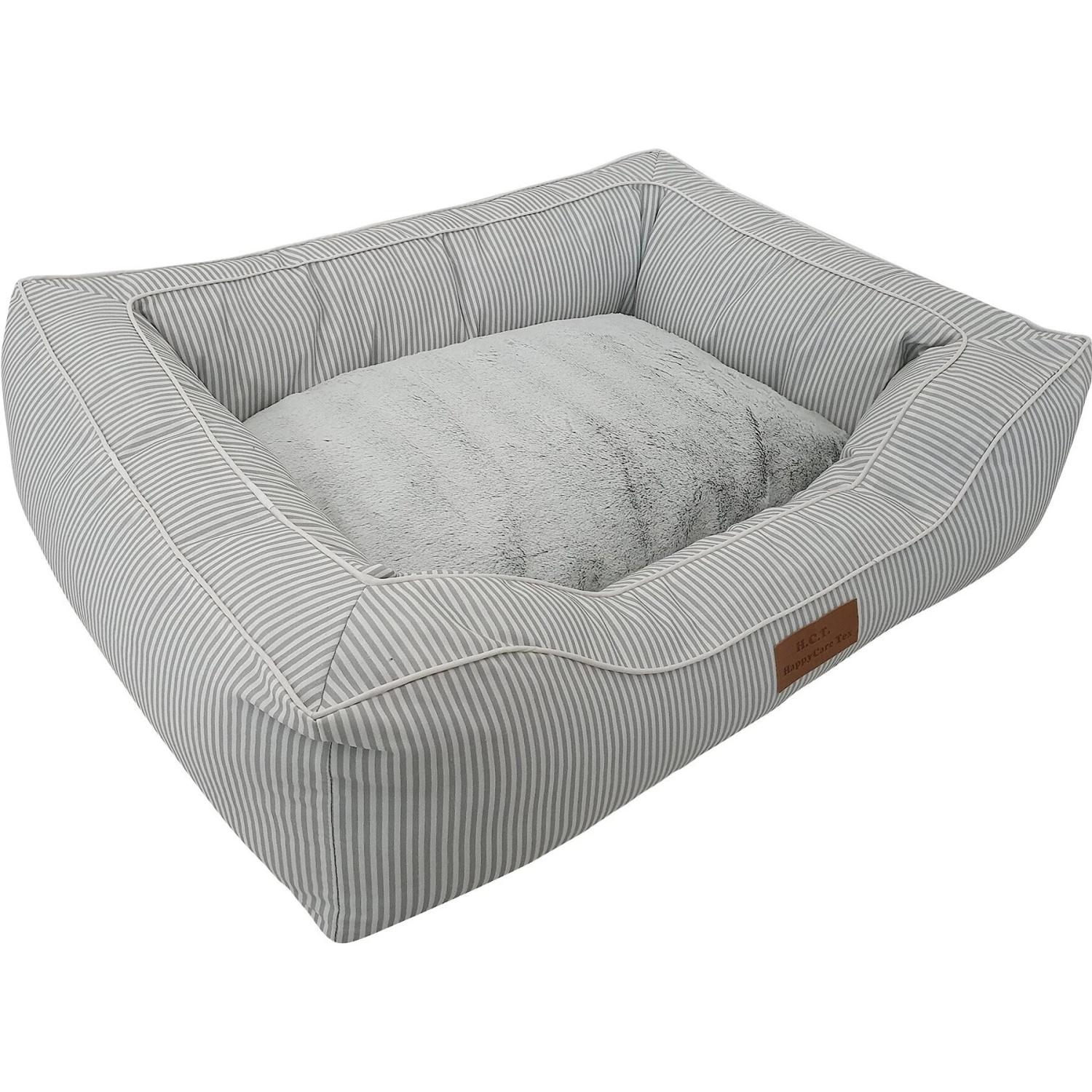 HappyCare Textiles Rectangle Bolster Cat & Dog Bed 6 HappyCare Textiles Rectangle Bolster Cat & Dog Bed - Image 4