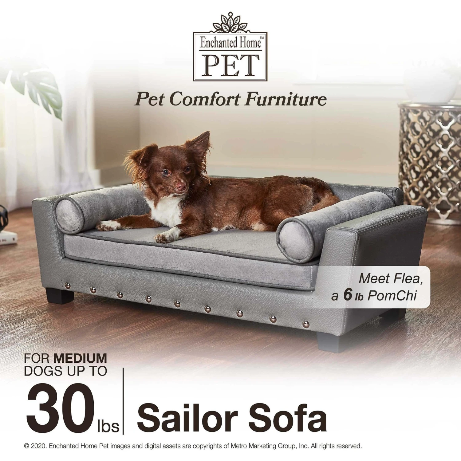 Enchanted Home Pet Sailor Sofa Cat & Dog Bed With Removable Cover 7 Enchanted Home Pet Sailor Sofa Cat & Dog Bed With Removable Cover - Image 5