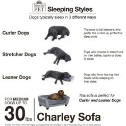 Enchanted Home Pet Charley Sofa Cat & Dog Bed With Removable Cover -Pet Dog Supply Store 305367 PT5. AC SS1800 V1623249778