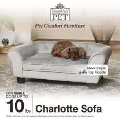 Enchanted Home Pet Charlotte Sofa Cat & Dog Bed With Removable Cover -Pet Dog Supply Store 305374 PT4. AC SS1800 V1623281271