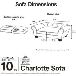 Enchanted Home Pet Charlotte Sofa Cat & Dog Bed With Removable Cover -Pet Dog Supply Store 305374 PT6. AC SS1800 V1623244343