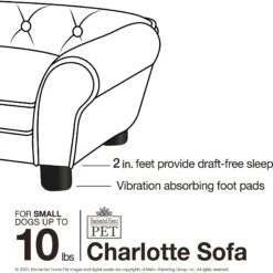 Enchanted Home Pet Charlotte Sofa Cat & Dog Bed With Removable Cover -Pet Dog Supply Store 305374 PT7. AC SS1800 V1623244353