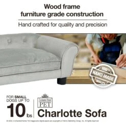 Enchanted Home Pet Charlotte Sofa Cat & Dog Bed With Removable Cover -Pet Dog Supply Store 305374 PT8. AC SS1800 V1623244369