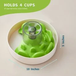 Pet Dream House SPIN Tricky Level UFO Maze Non-Skid Plastic Interactive Slow Feeder Dog Bowl -Pet Dog Supply Store 308748 PT2. AC SS1800 V1627513596