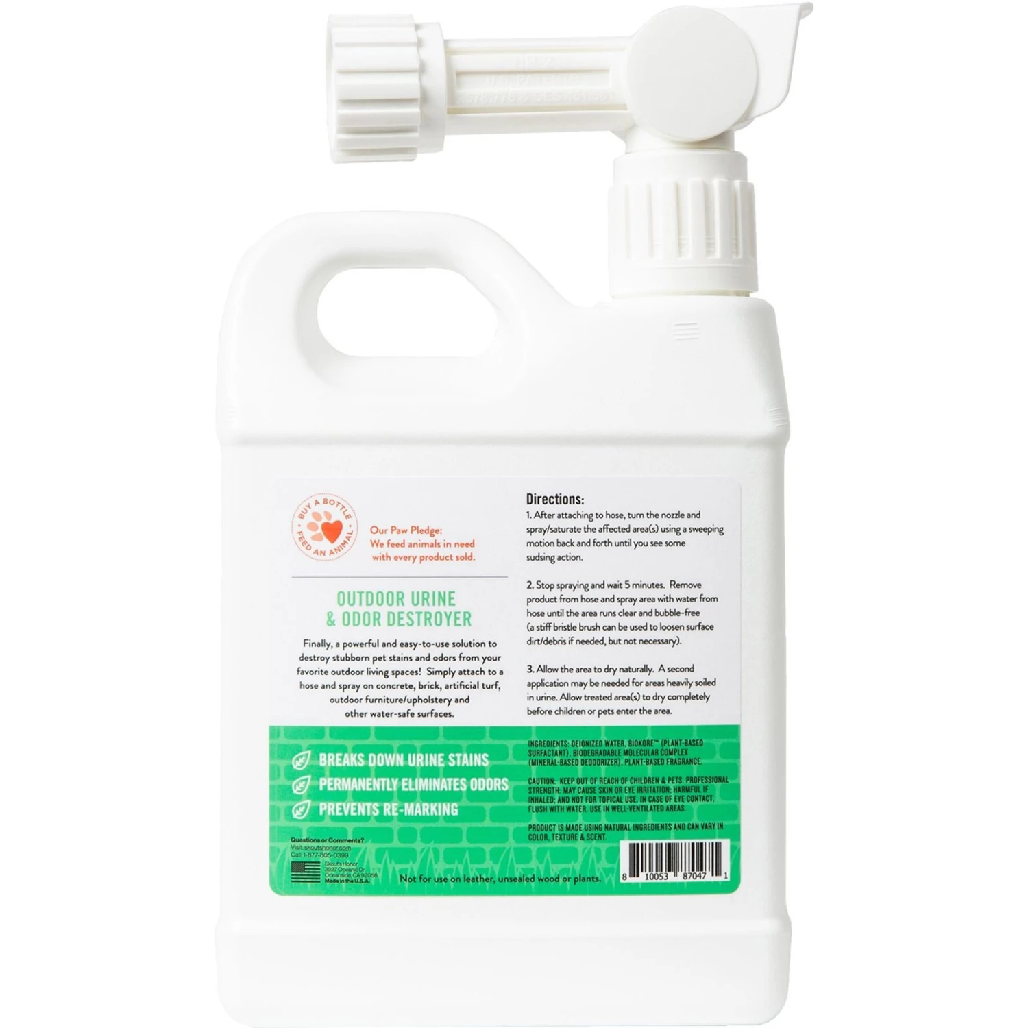 Skout's Honor Outdoor Turf & Concrete Urine & Odor Destroyer Spray, 32-oz Bottle 4 Skout's Honor Outdoor Turf & Concrete Urine & Odor Destroyer Spray, 32-oz Bottle - Image 2